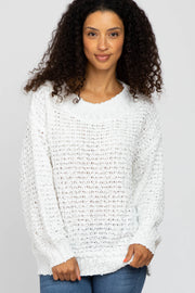 White Chunky Knit Sweater