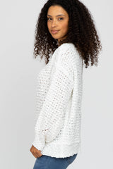 White Chunky Knit Sweater