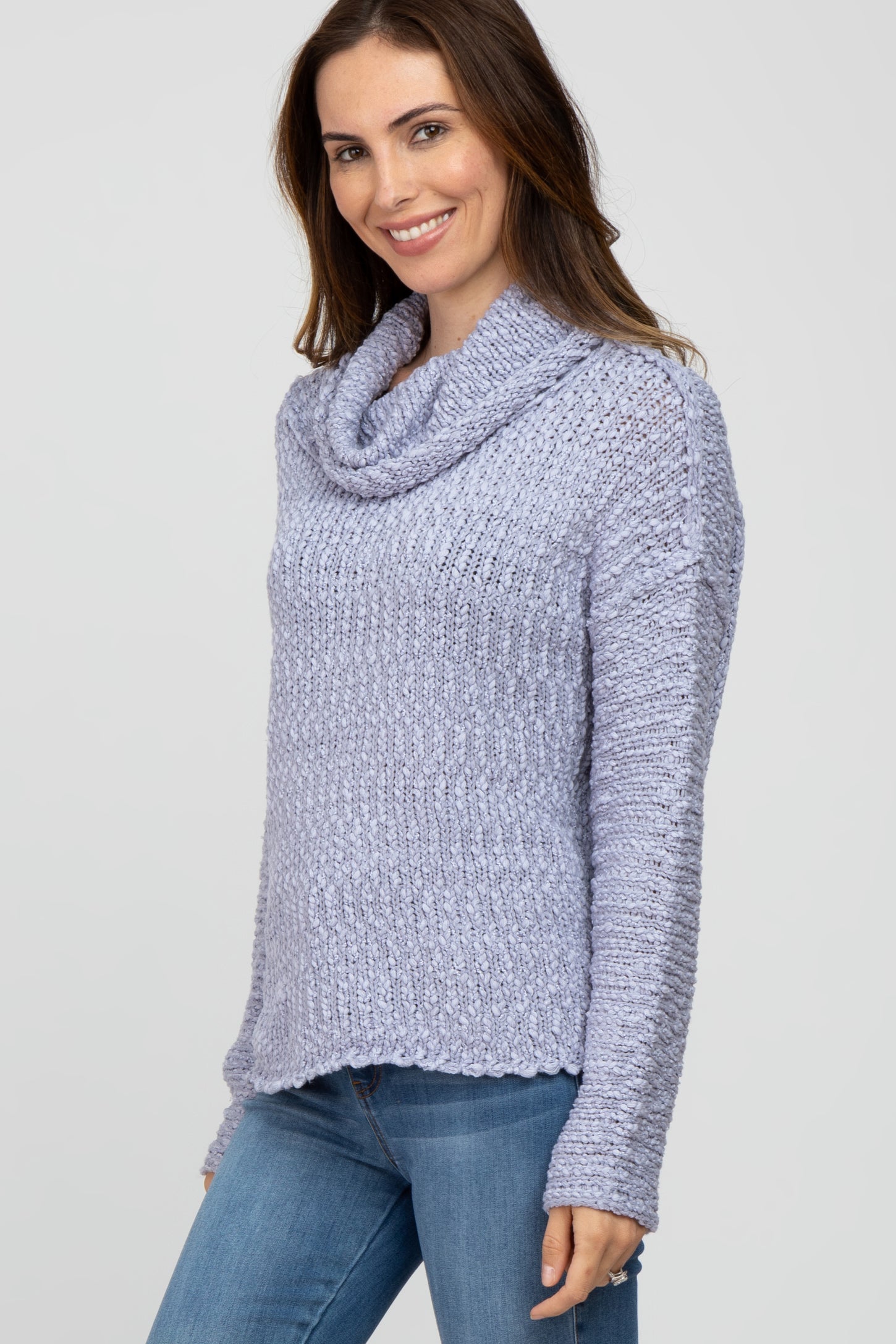 Light blue cowl sales neck sweater