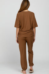 Camel Jogger Maternity Lounge Set