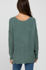 Light Olive V-Neck Sweater