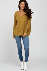 Mustard V-Neck Sweater