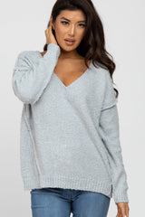 Grey V-Neck Sweater