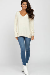 Cream V-Neck Sweater