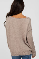 Mocha V-Neck Sweater