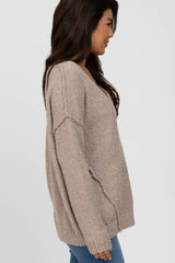 Mocha V-Neck Sweater