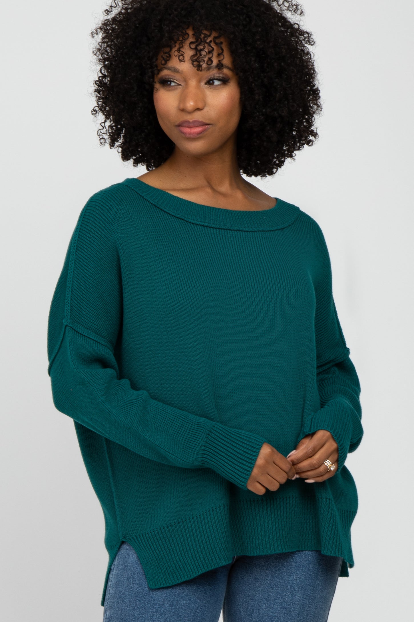 Deep teal outlet sweater