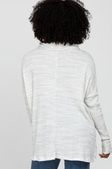 Ivory Waffle Knit Cowl Neck Top