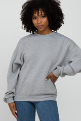 Heather Grey Soft Pullover Sweatshirt