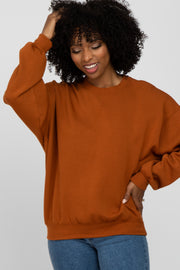 Rust Soft Pullover Sweatshirt