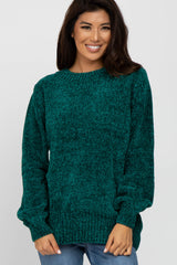 Forest Green Chenille Knit Sweater