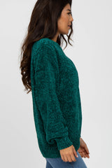 Forest Green Chenille Knit Sweater