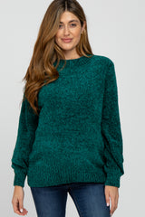 Forest Green Chenille Knit Maternity Sweater