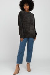 Charcoal Chenille Knit Sweater