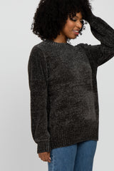 Charcoal Chenille Knit Sweater