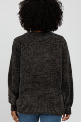 Charcoal Chenille Knit Sweater