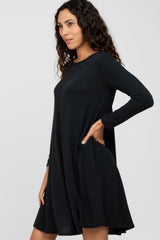 Black Knit Basic Dress