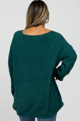 Teal V-Neck Soft Sweater