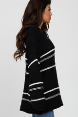 Black Striped Knit Sweater