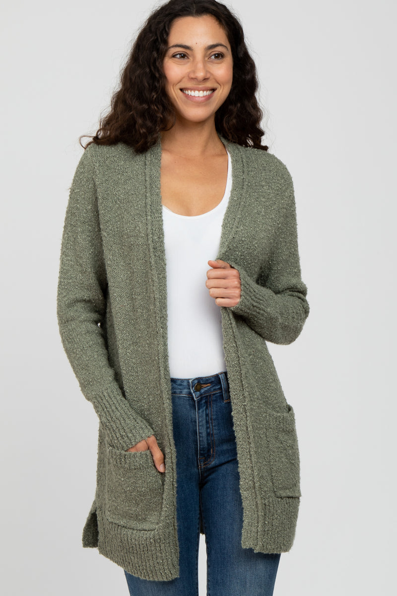 Light Olive Popcorn Knit Cardigan – PinkBlush