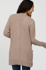 Taupe Popcorn Knit Cardigan