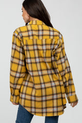 Yellow Plaid Button Down Top