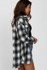 Black Plaid Flannel Shacket