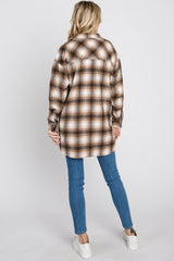 Brown Plaid Flannel Shacket