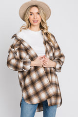 Brown Plaid Flannel Shacket