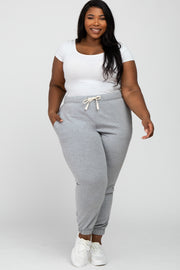 Heather Grey Soft Drawstring Plus Sweatpants