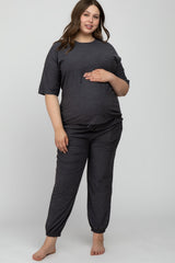 Charcoal Jogger Maternity Plus Lounge Set