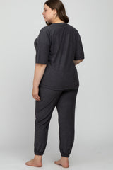 Charcoal Jogger Maternity Plus Lounge Set