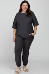 Charcoal Jogger Plus Size Lounge Set