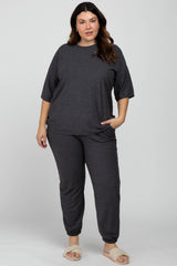 Charcoal Jogger Plus Size Lounge Set