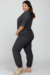 Charcoal Jogger Plus Size Lounge Set