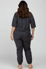 Charcoal Jogger Plus Size Lounge Set