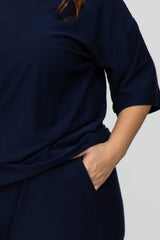 Navy Jogger Plus Size Lounge Set