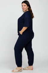 Navy Jogger Plus Size Lounge Set