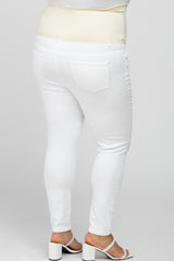 White Basic Skinny Maternity Plus Jeans