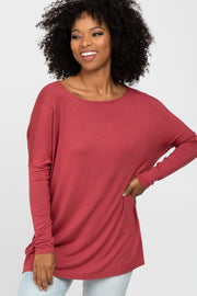 Rust Dolman Sleeve Tunic Top