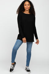 Black Dolman Sleeve Tunic Top