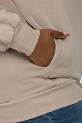 Taupe Pocketed Plus Sweatshirt