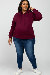 Burgundy Plus Maternity Hoodie