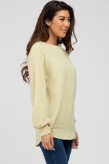 Yellow Knit Long Sleeve Top