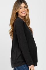 Charcoal Basic Maternity Long Sleeve Pullover