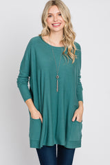 Jade Pocketed Dolman Sleeve Top