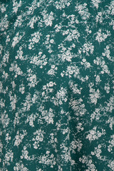 Green Floral Smocked Smocked Plus Maternity Dress