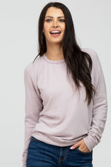 Lavender Brushed Long Sleeve Raglan Top