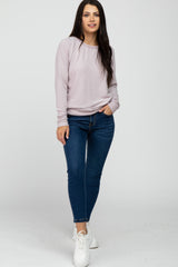 Lavender Brushed Long Sleeve Raglan Top