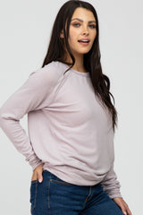 Lavender Brushed Long Sleeve Raglan Top